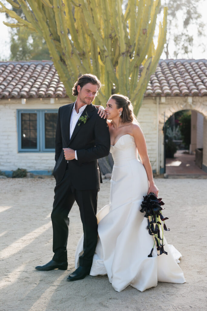 Sara and Taylor during their summer wedding at Leo Carrillo Ranch in Carlsbad
